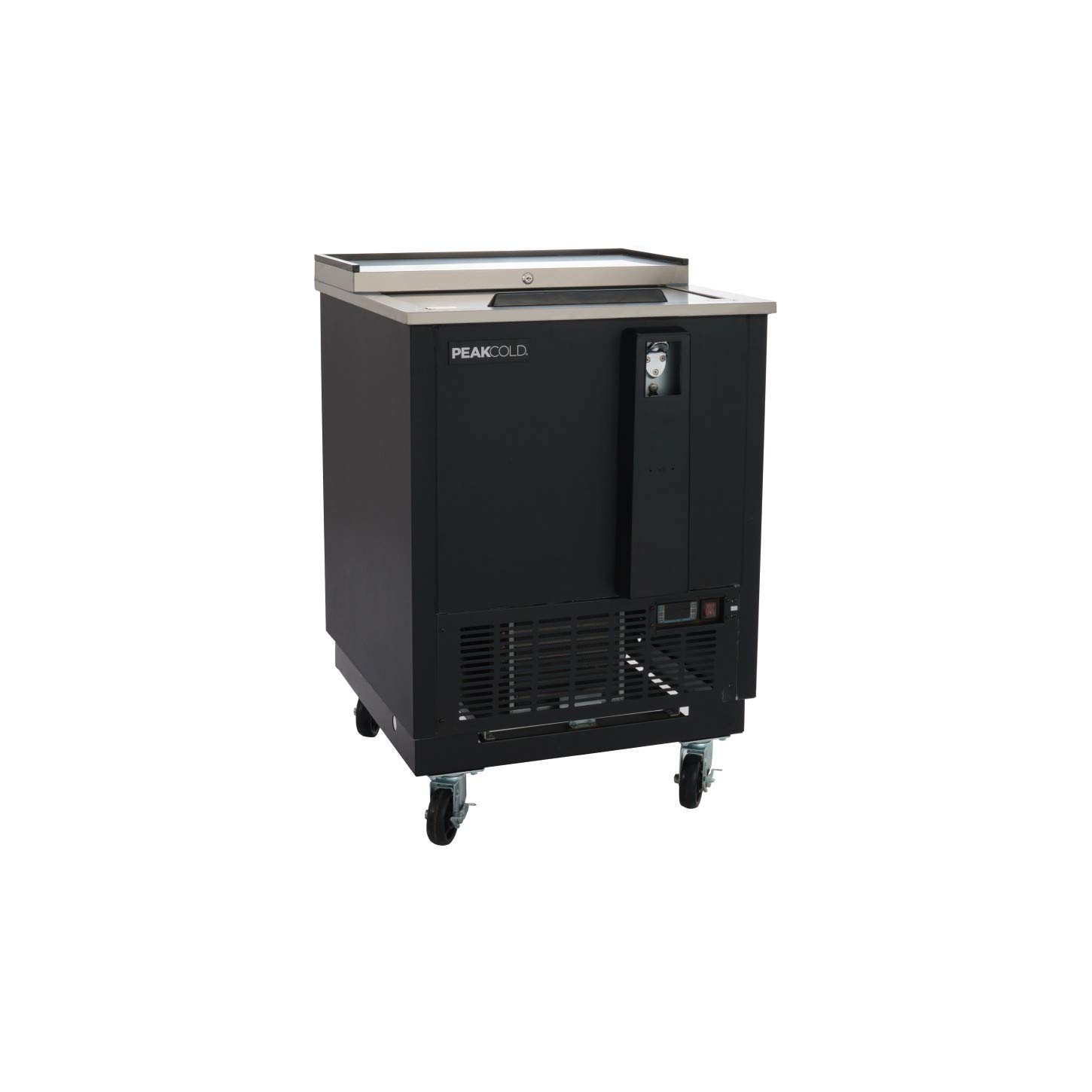 PEAKCOLD Small Deep Well Horizontal Bottle Cooler; Slide Top Bar Refrigerator; 4.5 Case Capacity | Fridge.com