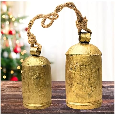 ALADEAN Rustic Decorative Bells Set Cover