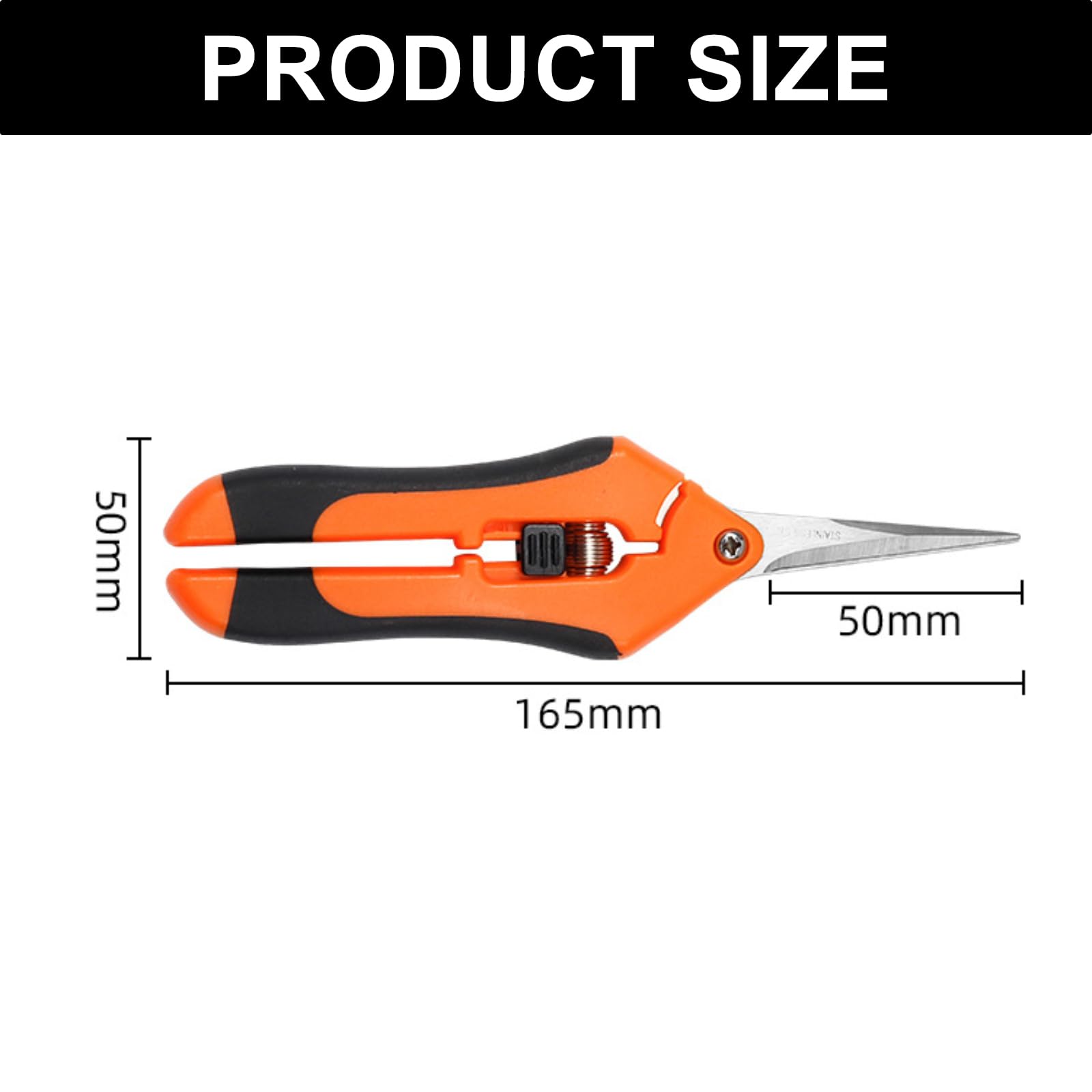 Onezebra Gardening Scissors, Garden Shears, Pruning Shears with Straight Stainless Steel Blades - Image 2