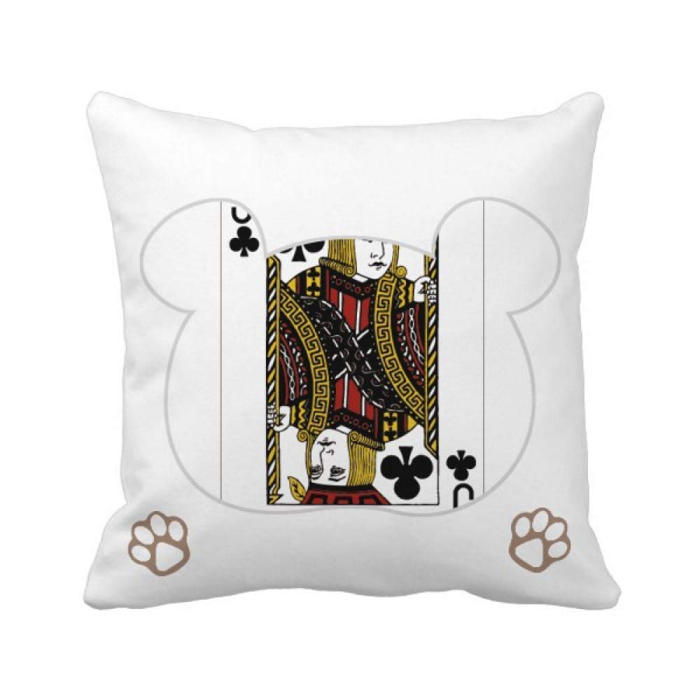 Housse de coussin carrée motif ours Club J déhoussable et lavable