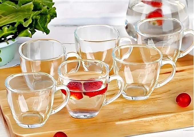 Tea Cup Set of 6 – 150 ml Transparent Glass Chai Cups for Tea & Coffee | Heat Resistant, Dishwasher & Microwave Safe | Ideal for Home, Office, Gifting & Daily Use-image-31