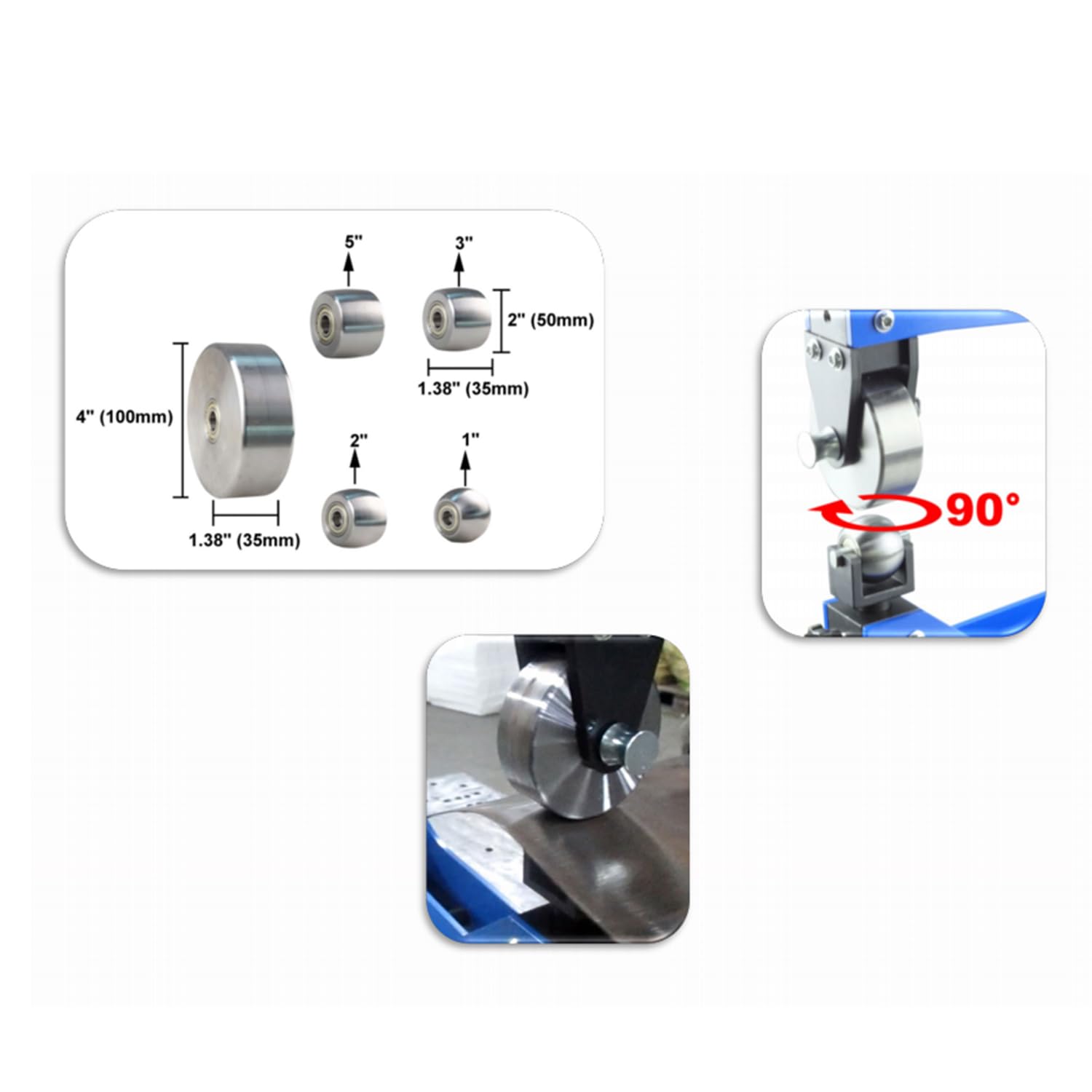 KATSU Tools Ruota inglese professionale da banco da 30,5 cm, profondità 305 mm, forma fino a 16 Ga/1,5 mm, in acciaio dolce, rullo compatto in metallo resistente, strumento di formatura della lamiera