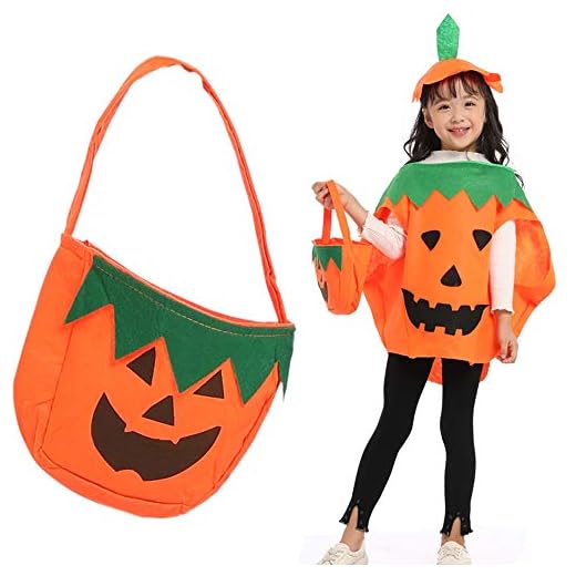 Miss-shop Pumpakostym Halloween, barn halloween kläder pumpa kostym cosplay party kläder halloween lykta ansikte skjorta kläder med beanie hatt