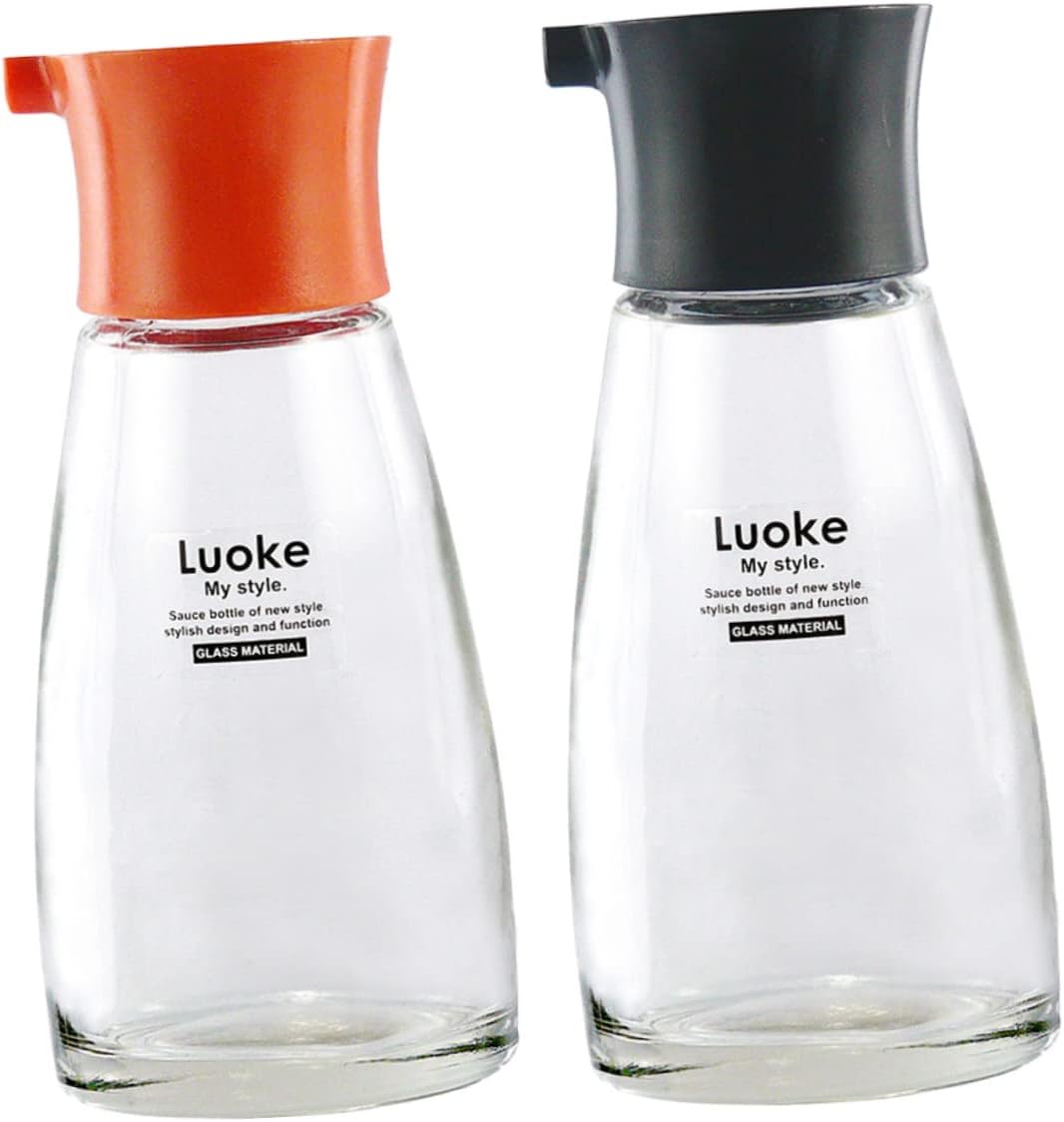 SHERCHPRY 2pcs Soy Sauce Container Glass Containers for Liquids Oil
