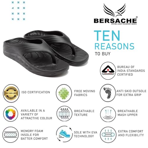 Image of BERSACHE Extra Soft Classic Casual with Regular wear with Ultra Soft & Flexibility Technology Slipper for Men's & Boy's