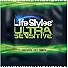 Lifestyles Ultra Sensitive Condom - Lubricated Latex Condom- (Pack of 50)