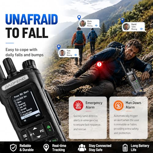 Image of BAOFENG DM32 DMR 10W Long Range Walkie Talkie | Dual Band VHF /UHF | GPS & USB-C Rechargeable | Two Way Radio for Outdoor Hunting Emergency