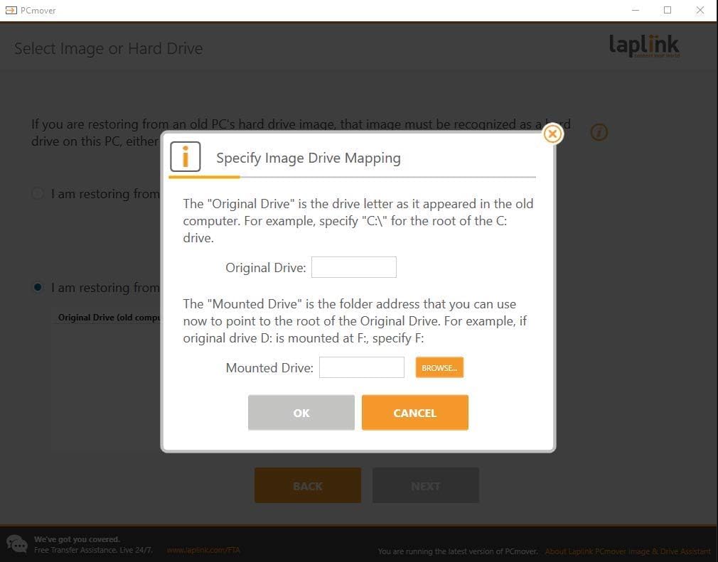 Laplink PCmover Image & Drive Assistant – Einzelnutzungslizenz – Stellt ein PC-Image (Backup) oder eine alte Festplatte auf Ihrem neuen PC wieder her