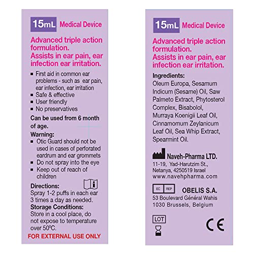 Naveh Pharma Otic Guard Baby - Natural Herbal-Oil Blend Spray –For Ear Infections And Ear Pain In Babies, Kids – Ear Wax Removal, Ear Wax Softener For Clogged Ear Relief And Swimmer’s Ear (0.5 Fl Oz) #TOP7