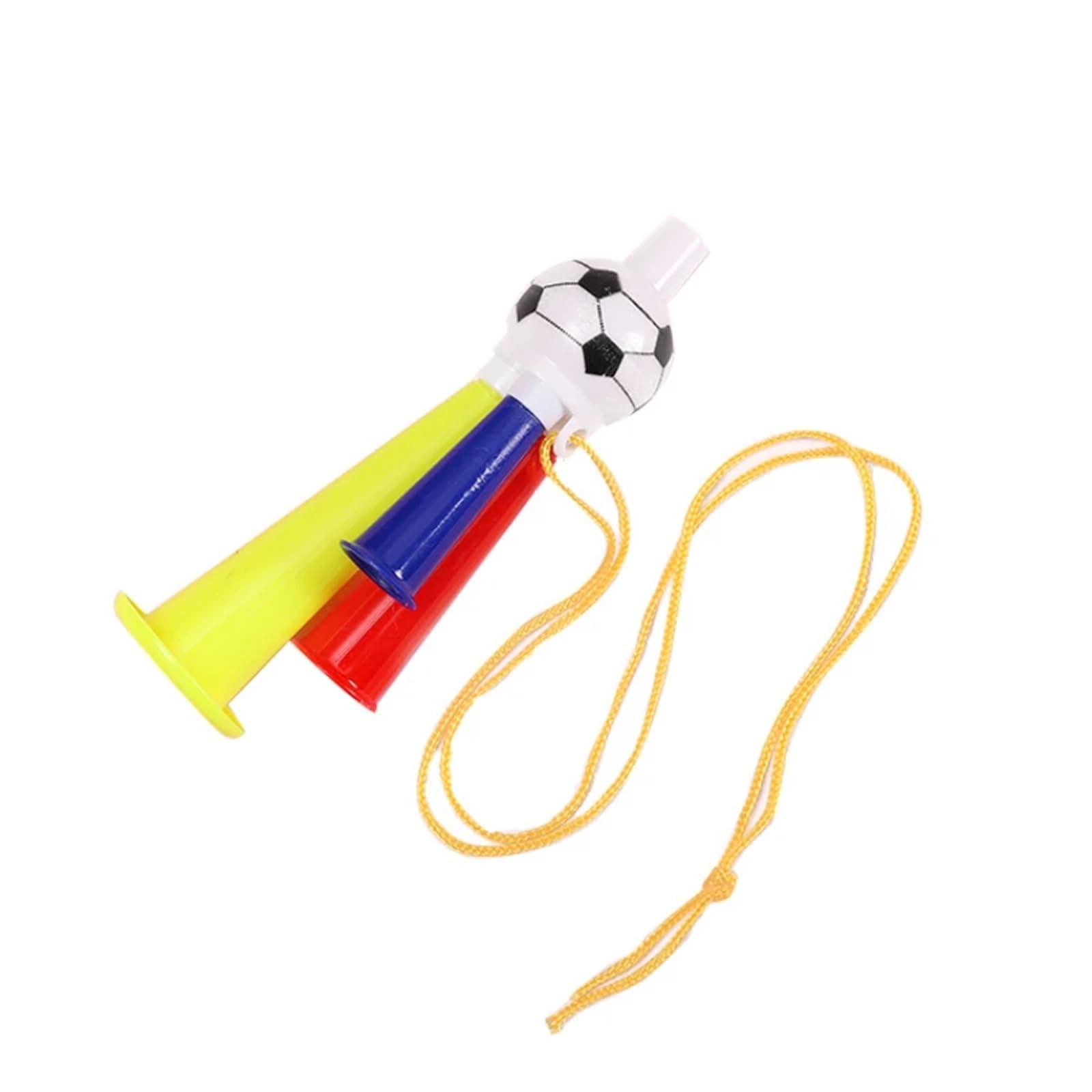 50 Pezzi Sport Tifo Fischietto Atmosfera da Competizione Puntelli Tromba Calcio Modellazione Creativa Corno Gadget Sportivi di Squadra per Feste e Rumorosità