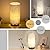 lifeholder Table Lamp, Bedside Nightstand Lamp, Simple Desk Lamp, Fabric Wooden Table Lamp for Bedroom Living Room Office Study, Cylinder Black Base