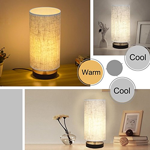 Lifeholder LH-TD-01 Table Lamp, Bedside Nightstand Lamp, Simple Desk Lamp, Fabric Wooden Table Lamp thumb #2