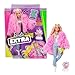 Produktbild Barbie Extra, Puppe mit extra Langen Haaren, inkl Kleidung wie Flauschiger Mantel Zubehör wie Einhorn Schweinchen, Spielzeug ab 3 Jahre, GRN28