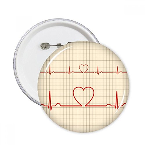 Badge bouton électrocardiogrammes pin's décoration vêtement S