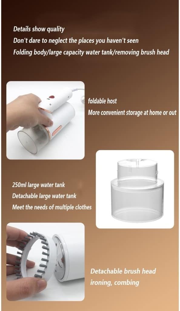 Plancha A Vapor Para Ropa, 1600W Professional Folding Garment Steamer Handheld Smart Steam Mini Iron Convenient Household Iron