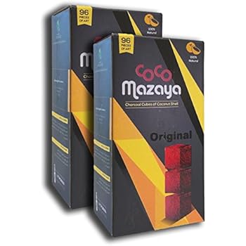 Hookah Coal 2 - Box of 96pcs Coconut Coco Mazaya Premium Lighting Hookah Hokah charcoal coals- TOTAL 192pcs