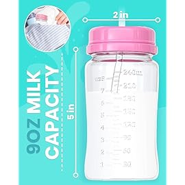 TidyFriend Anti-Colic Baby Bottle for Breastfeeding Babies 8oz, 2 Pack Baby Bottle with Straw for Convenient Feeding (Pink)