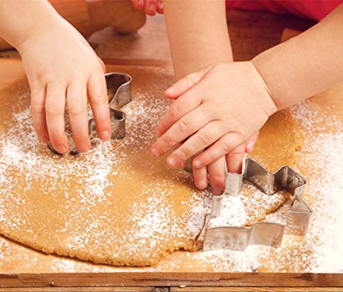 Kaishane Christmas Cookie Cutters Set Of 9 - Star Tree Angel Bell Stocking & More Shapes Stainless Steel #TOP2