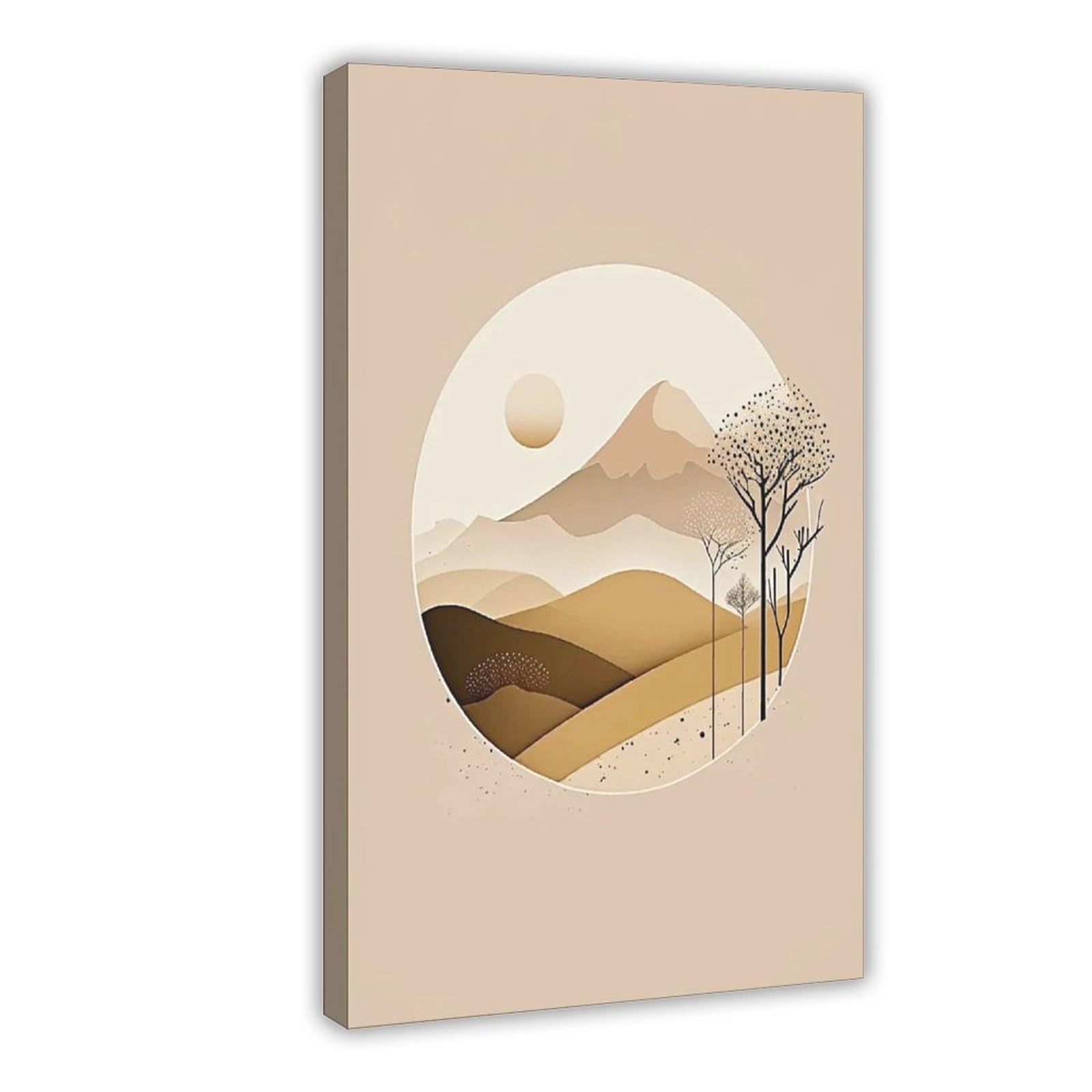 Bareronor Scandinavian Living Room Canvas Poster Bedroom Decor Landscape Office Room Decor Gift 12" L X 18" W