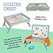 Bluey Art Creation Kids Art Station with 100 Magnets & Whiteboard Lid, Foldable Legs, Art Table for Kids, Storage Pockets