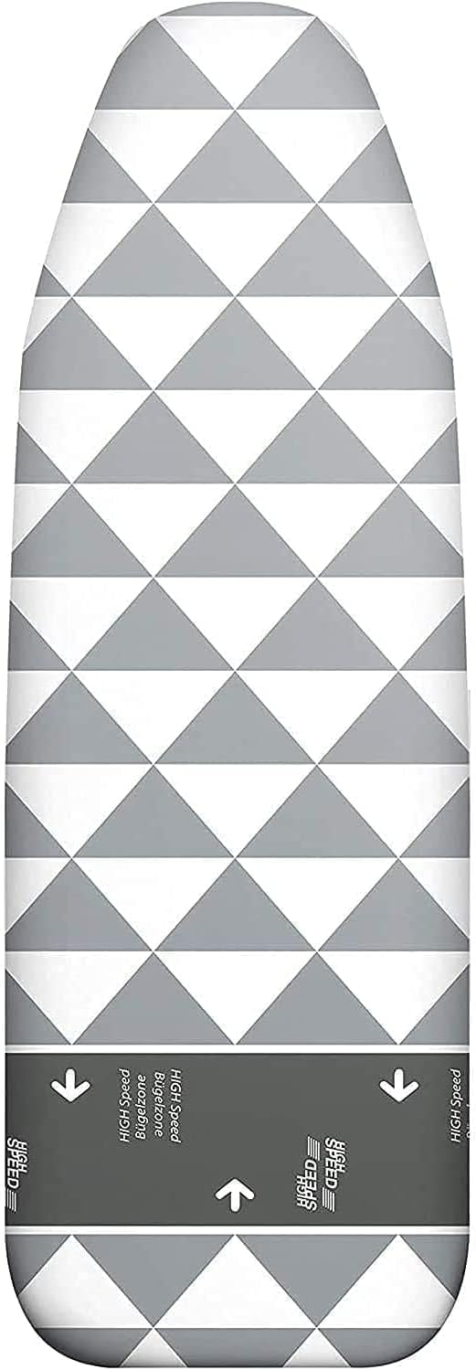 arteneur Made in Germany Ironing Board Cover 130 x 45 for Steam Station - Grey Ironing Board Cover with Rope, Sliding Zone, Heat Coating Aluminum, Steam Transmissive and Heat Reflecting (L)