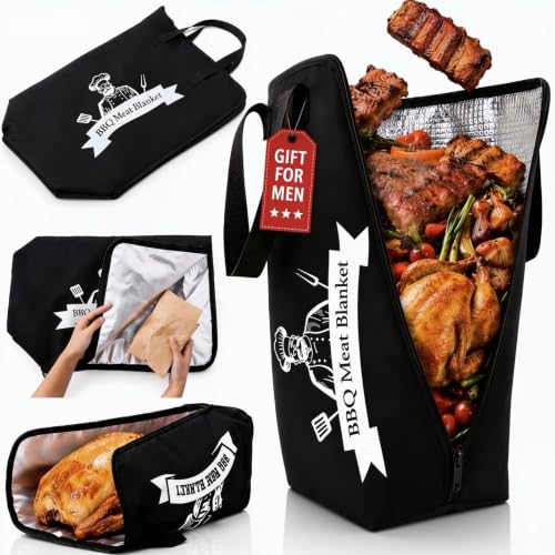 Meat Resting Bag for Brisket – Insulated BBQ Blanket for Resting Meat - Heavy Duty Leakproof Design Heat & Moisture Retention for Tender BBQ Fits Briskets Pork Shoulders Steaks Gifts for Men
