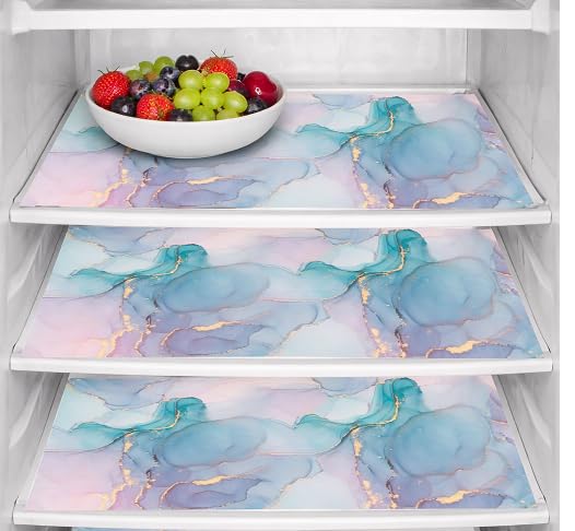 Image of THE LION'S SHARE Multipurpose Refrigerator Sheet | Drawer Mat | Water Proof PVC Material | Fridge Mats (Multi Colour -Pack of 03) -TLS-02