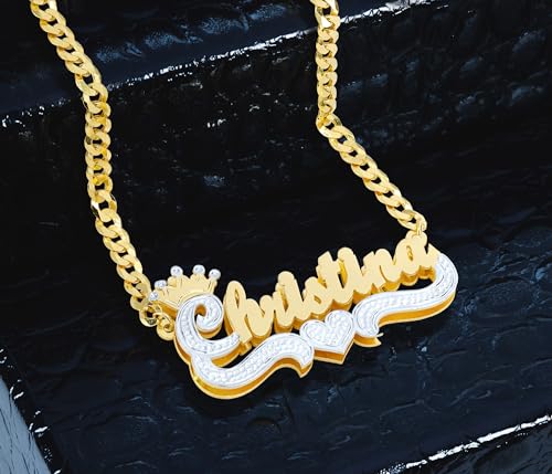 Elegant Designs 14K Gold Sterling Silver Personalized Script Nameplate Necklace - Customizable Handcrafted Jewelry for Women, Customized Name Word Necklace3