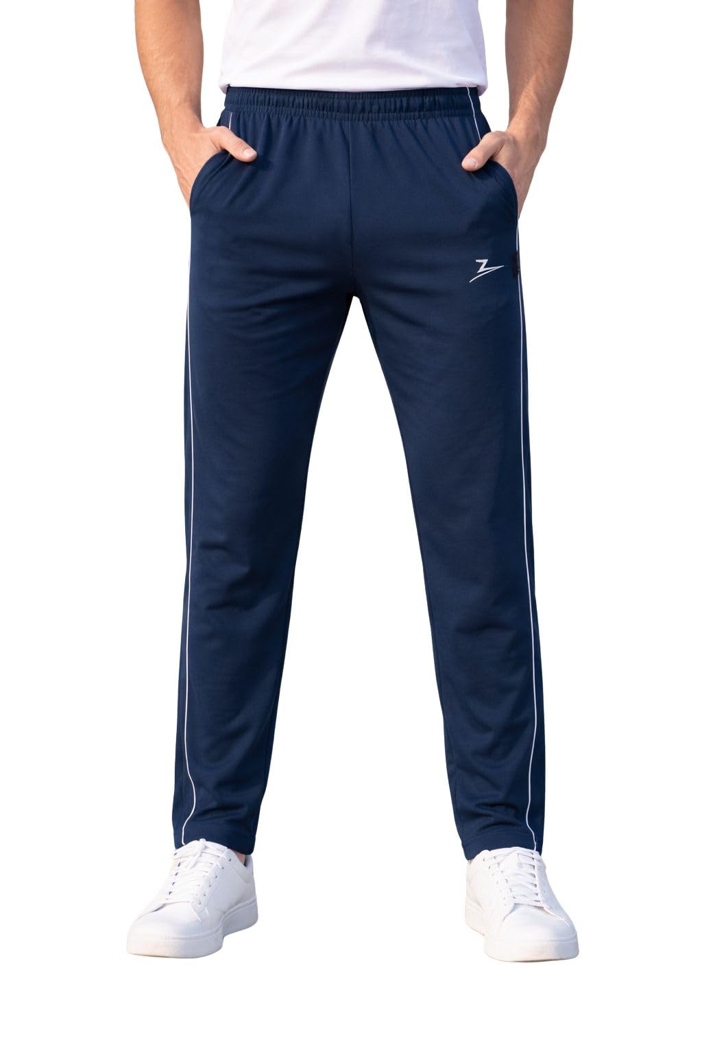 zeffit Men Cotton Blend Solid Track Pant with Elastic Waistband | Regular Fit Casual Jogger Pant for Gym, Sports-picture-11