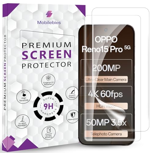 Image of 2 Pack Unbreakable Membrane Screen Protector Guard Compatible For Oppo Reno 15 Pro 5G, 6.78 Inch | Hydrogel Membrane Ultra Smooth Touch, fingerprint working with installation kit & guide