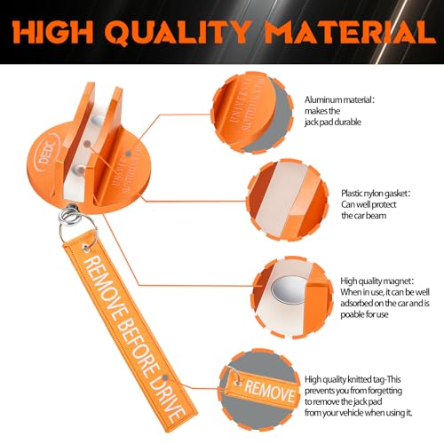Image of DEDC Pinch Weld Jack Pad Floor Stands, Jack Accessories Supplies Change Tire Repair Tires Oil Must Have Lifting Pucks Pads Adapter with Slotted Side for Car SUV Truck Pickup Sedan MPV Wagon