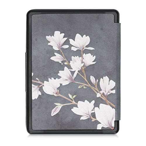 kwmobile hoes compatibel met Kobo Glo HD/Touch 2.0 - Case voor e-reader in taupe/wit/donkergrijs - Magnolia - Image 4