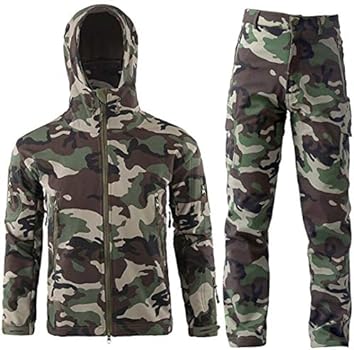 Mannen Tactische Militaire Uniform, Outdoor Winter Werken Kleding Fleece Warme Jas En Broek Winddicht, Camouflage Militaire Leger Suits. (RU, M