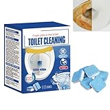 KOAHDE Pastillas de Limpieza de WC,Pastillas de Limpieza de Inodoro,Tableta de Limpieza de Wc,Pastillas para Limpiar Baños,Limpiador de Inodoro con Lejía,WC Active Tabs Limpieza de WC,16PCS