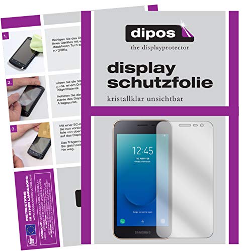 dipos I 2X Schutzfolie klar kompatibel mit Samsung Galaxy J2 Core (2018) Folie Bildschirmschutzfolie