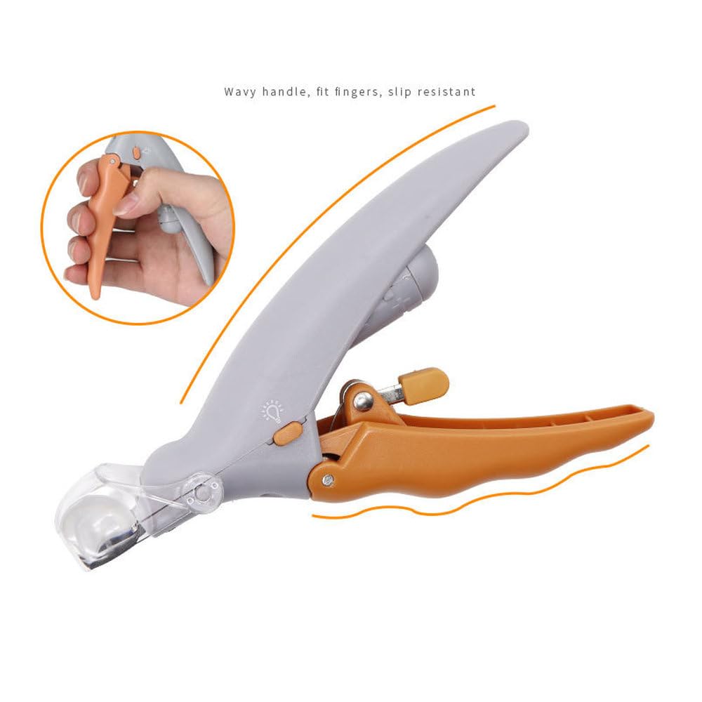 Coupe-ongles LED pour chats et chiens - Ciseaux à ongles lumineux avec lumière pour une coupe précise - Kit de toilettage pour toutes les tailles - Tondeuse à cheveux et outil de soin des griffes