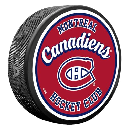 Sports Decor Montreal Canadiens Puck | Retro Script