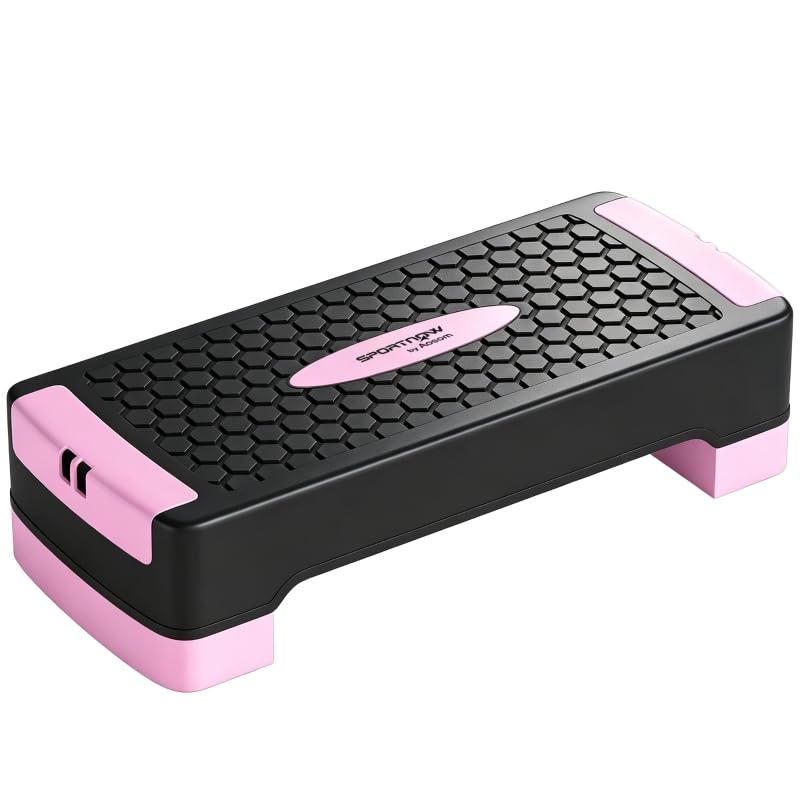 Steppbrett Höhenverstellbar Mit 2 Stufen (11/16 Cm) Und Widerstandsbändern