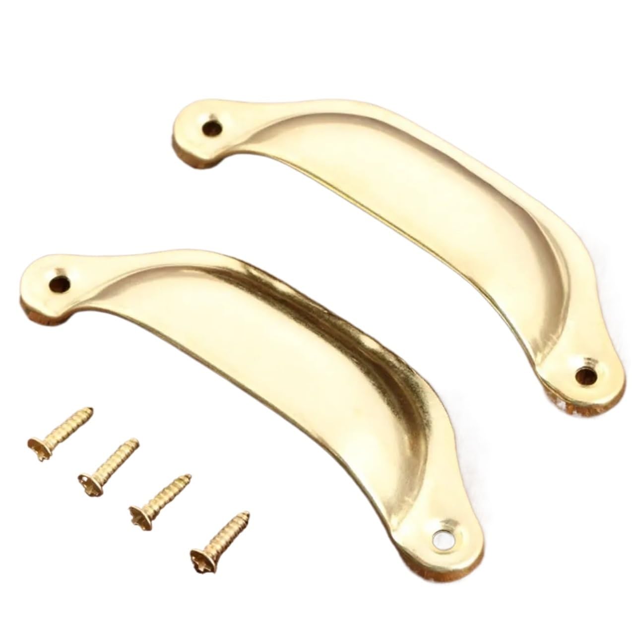 Gwyzax Gold Antique Cabinet Pulls Antique Brass Cabinet Knobs 2 Pack, 98Mm Kitchen Drawer Pull Handles With Screws