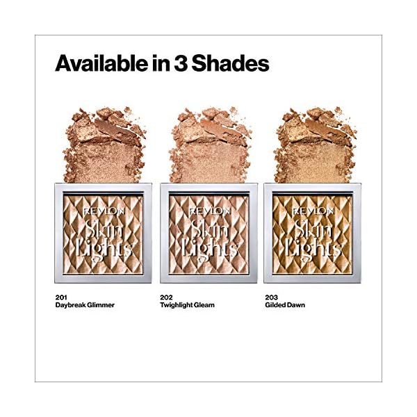 Revlon-Skinlights-Prismatic-Powder-Highlighter-Lightweight-Super-Smooth-Buildable-Shimmer-Daybreak-Glimmer-201-028-Oz Revlon Highlighter Makeup, Skin Lights Prismatic Powder Face Makeup, Natural Glow, Shimmer Finish, 201 Daybrak Glimmer, 0.28 Oz