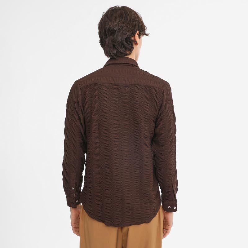 Image of CAHOOT Men's Tartan Plaid Shirt for Casual Wear | Spread Collar | Long Sleeve | Button Closure | Shirt Crafted with Comfort Fit for Everyday Wear