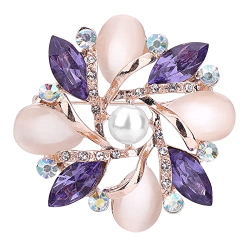 Yolev Rose Flower Brooch Pins Handmade Rose Floral Flower Brooches for Fashion Women Men Clothing Dresses Decoration Accessories