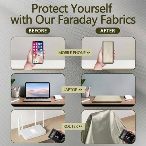 Tela de Protección Faraday con Cobre 7x1.1 m Oro miniatura 6