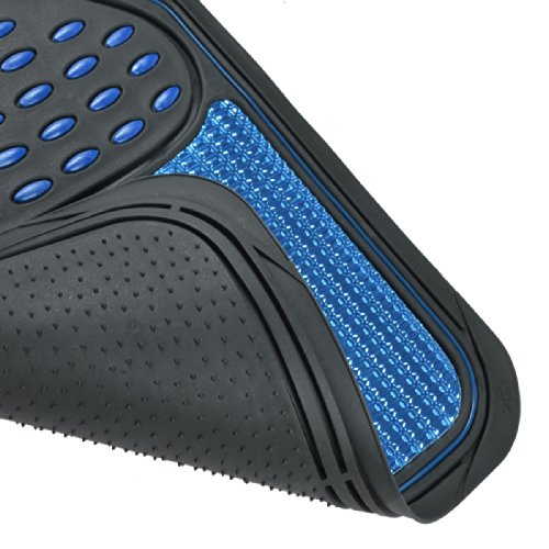Bdk Metallic Rubber Floor Mats For Car Suv & Truck - Semi Trimmable, 2 Tone Color Heavy Duty Protection(Blue/Black) #TOP4