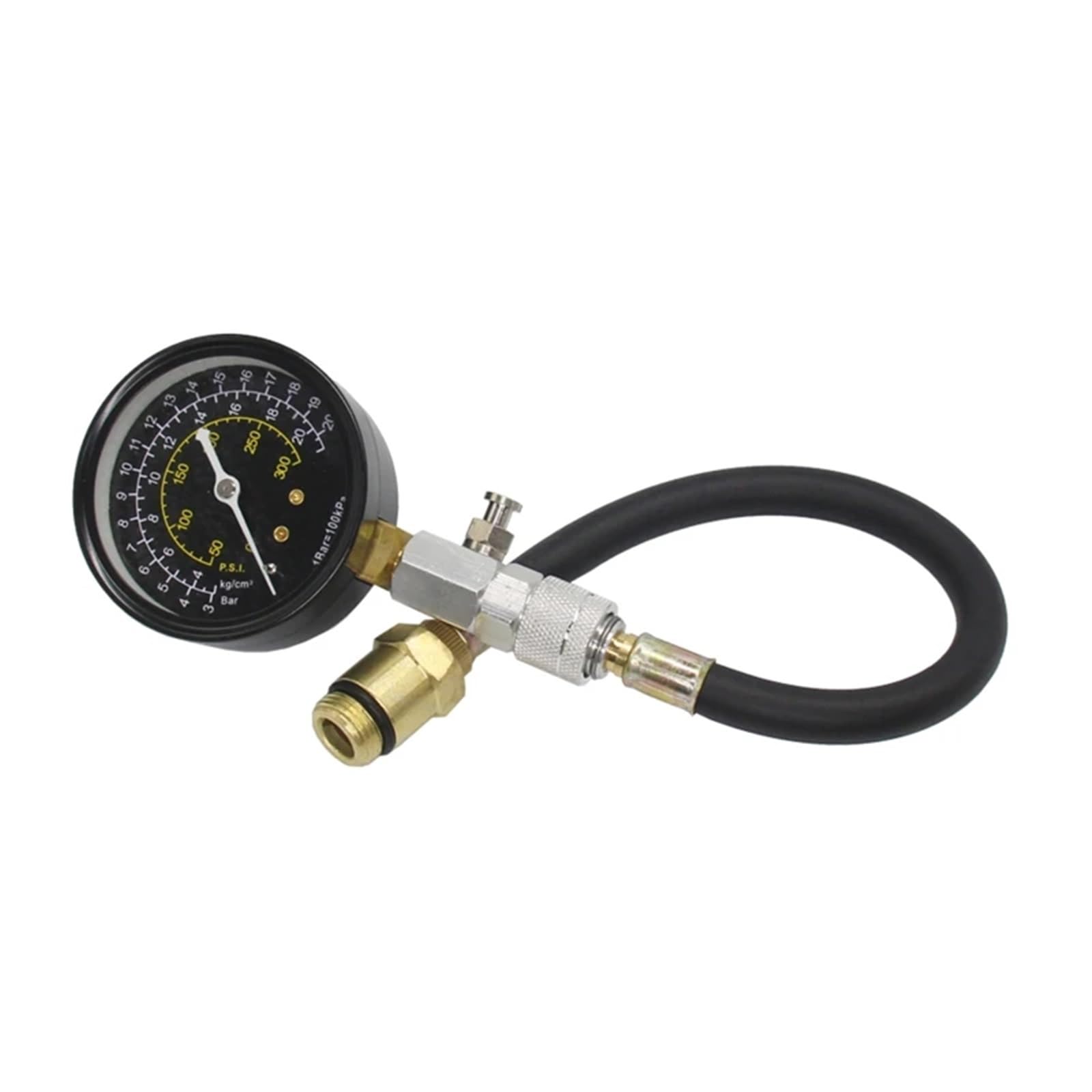 Comprobador de compresión de Motor de Gasolina, Kit de manómetro para automóvil de 0 a 300 PSI, diagnóstico de Cilindros con Adaptador para manómetro Digital de automóvil