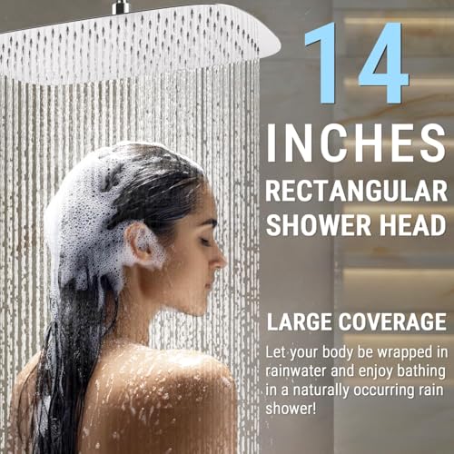 Cabezal de ducha 14 pulgadas G-Promise con brazo extensible miniatura 2