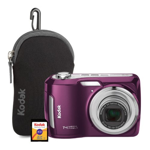 Amazon.com : Kodak Easyshare C195 Purple Bundle with 4 GB Memory