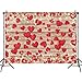 Vintage Red Love Heart Valentine's Day Theme Photography Backdrop Wedding Anniversary Bridal Shower Mother's Day Photo Background Studio Shoot Props 5x3ft