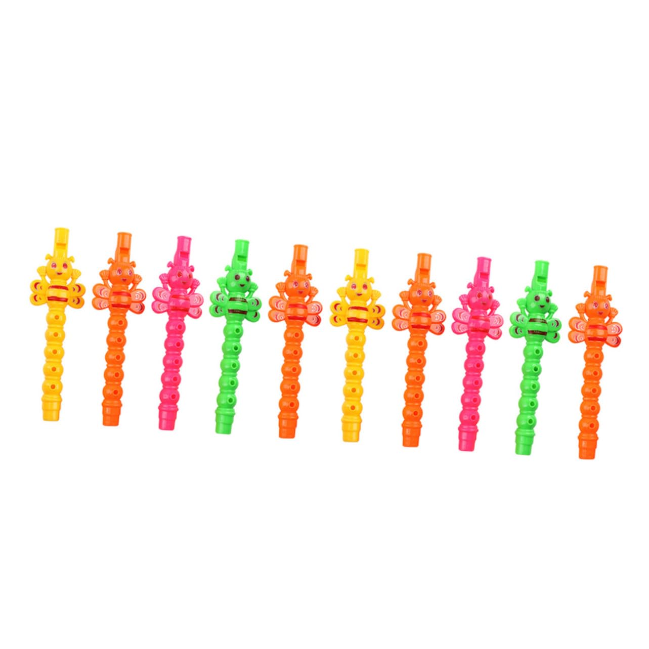 Kisangel 25pcs Boys and Girls Flute Toy Educational Clarinet 5-hole Clarinet Cartoon Design Musical Instrument Toy for Students Random