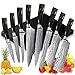 UniqueFire Juego de Cuchillos de Cocina Profesional - 8 Piezas Set Cuchillo Cocina de Cuchillo Chef - Juego Cuchillos Cocina Hecho de Acero Inoxidable Alemán, Cuchillos de Durable con Mango de resina